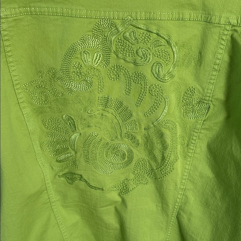 Chico's Light Green Cotton Blend Top size 3 xl 14/16 - Picture 9 of 12